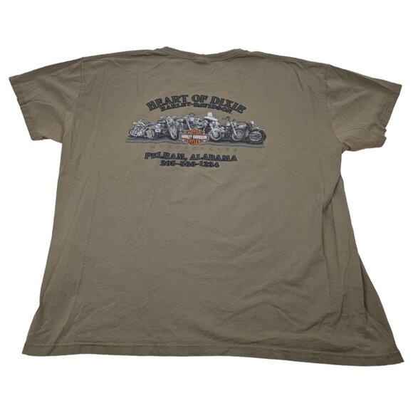 Harley Davidson Heart of Dixie Pelham Alabama Shirt Distressed - Picture 1 of 11